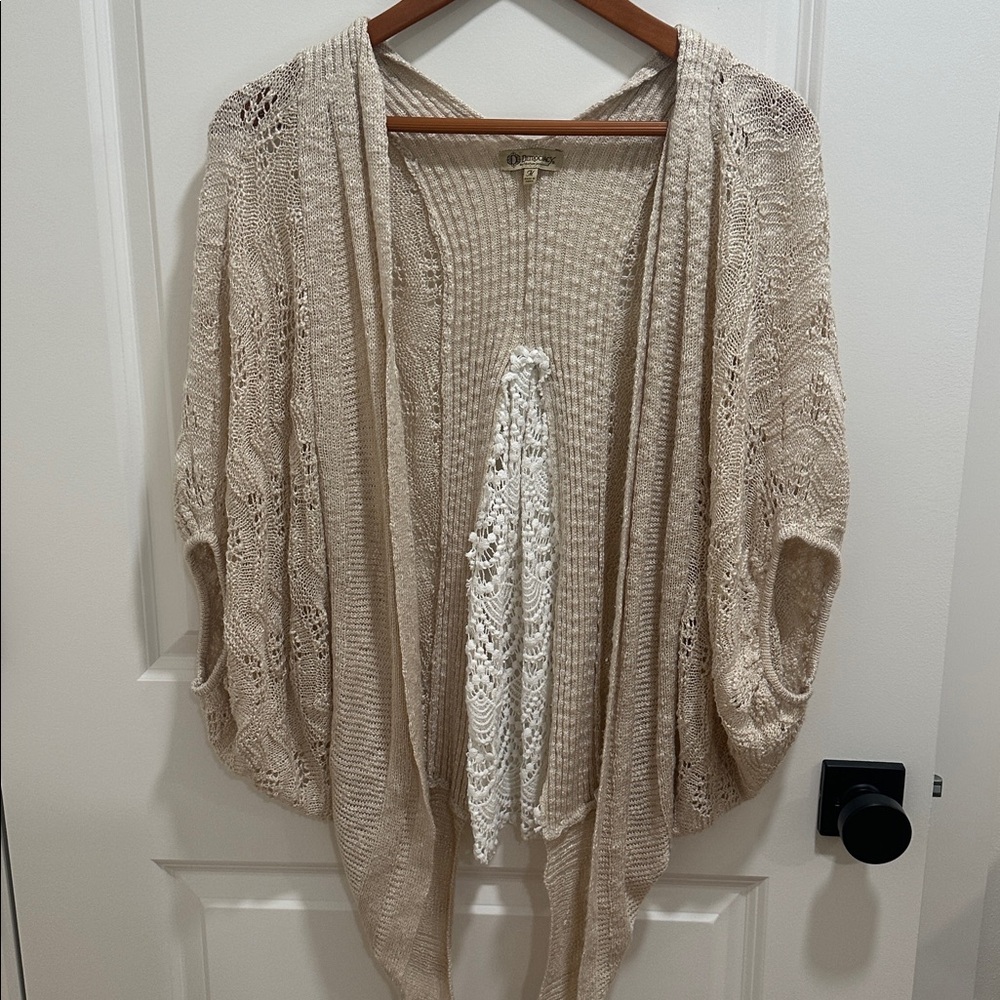 Democracy Cream Knit Cardigan